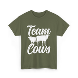 Team Cows Cow Farm Animals T-Shirt - Military Green