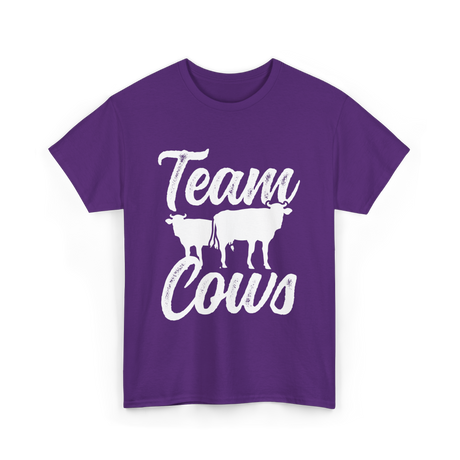 Team Cows Cow Farm Animals T-Shirt - Purple