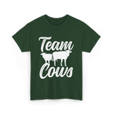 Team Cows Cow Farm Animals T-Shirt - Forest Green