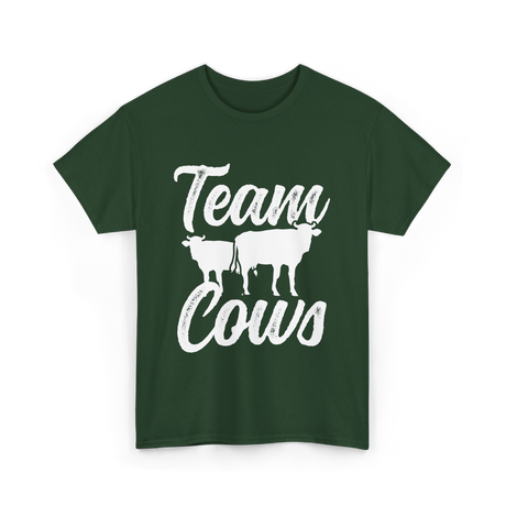 Team Cows Cow Farm Animals T-Shirt - Forest Green