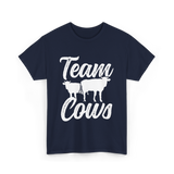 Team Cows Cow Farm Animals T-Shirt - Navy