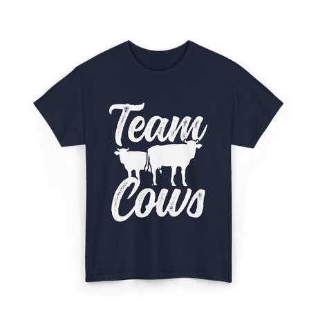 Team Cows Cow Farm Animals T-Shirt - Navy