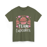 Team Cupcakes Cupcake Lover T-Shirt - Military Green