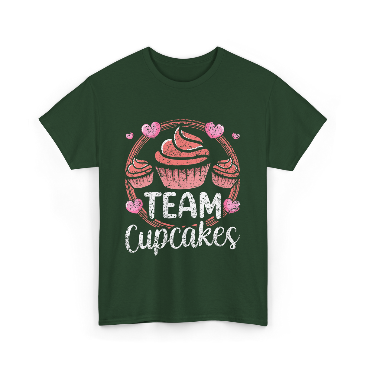 Team Cupcakes Cupcake Lover T-Shirt - Forest Green