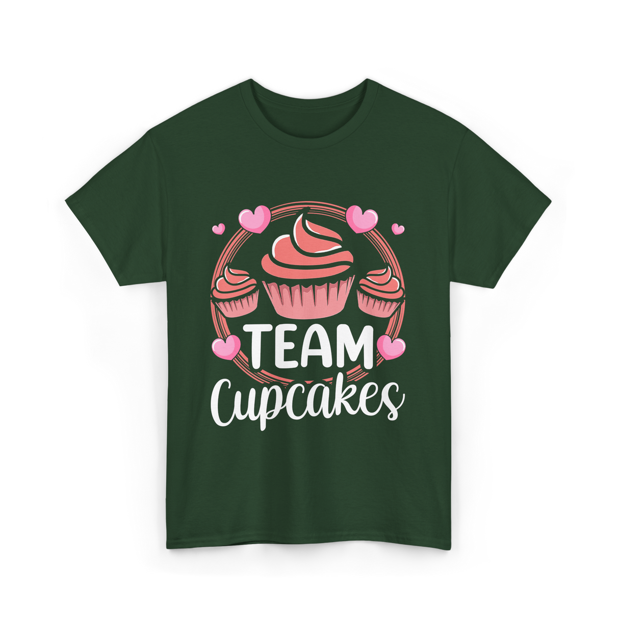 Team Cupcakes Cupcake Lover T-Shirt - Forest Green