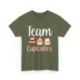 Team Cupcakes Cupcake Lover T-Shirt - Military Green