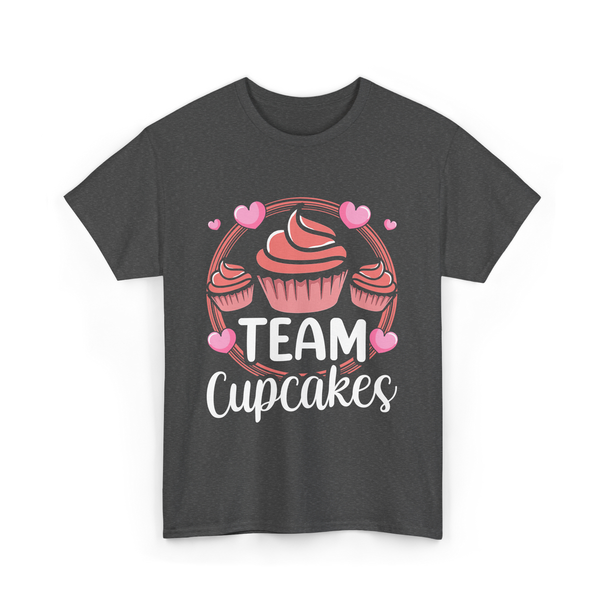 Team Cupcakes Cupcake Lover T-Shirt - Dark Heather