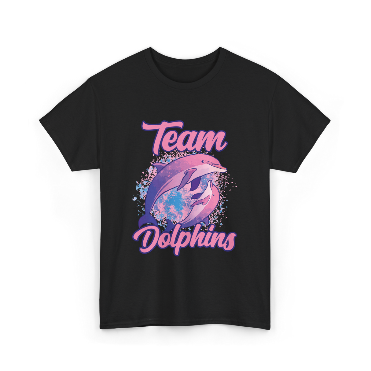 Team Dolphins Dolphin Lover T-Shirt - Black