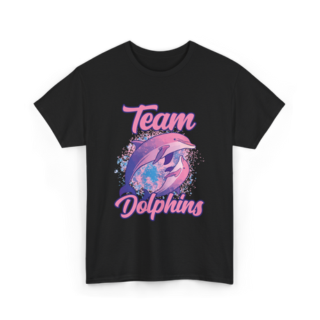 Team Dolphins Dolphin Lover T-Shirt - Black