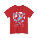 Team Dolphins Dolphin Lover T-Shirt - Red