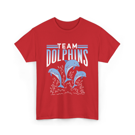 Team Dolphins Dolphin Lover T-Shirt - Red