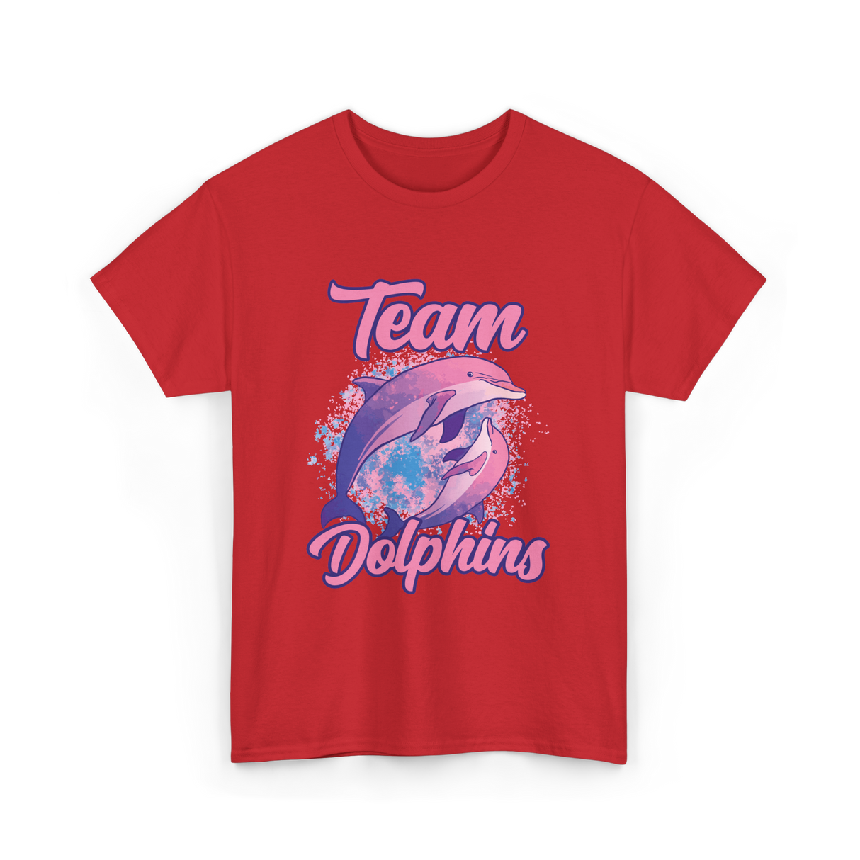 Team Dolphins Dolphin Lover T-Shirt - Red