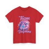 Team Dolphins Dolphin Lover T-Shirt - Red