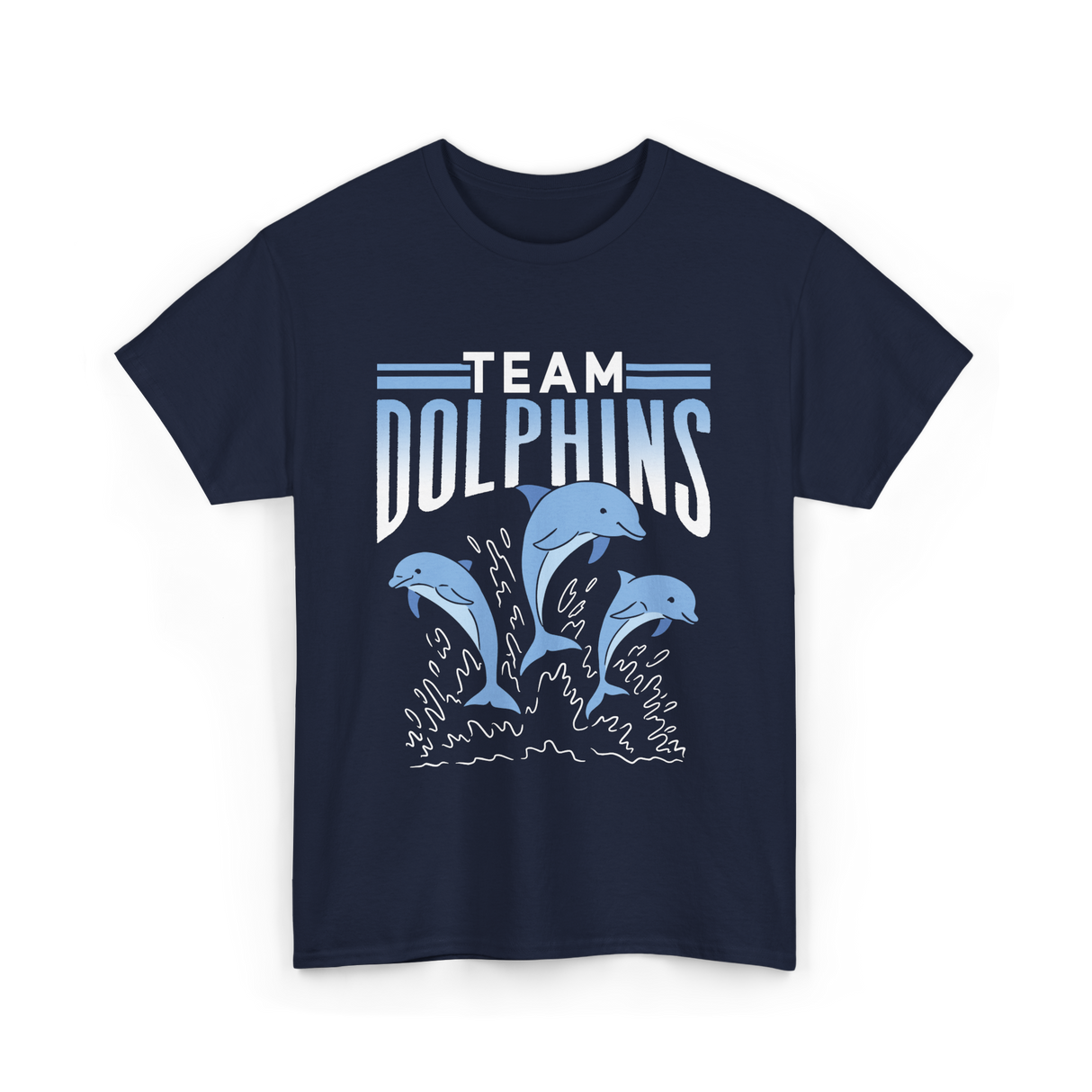 Team Dolphins Dolphin Lover T-Shirt - Navy