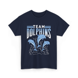 Team Dolphins Dolphin Lover T-Shirt - Navy