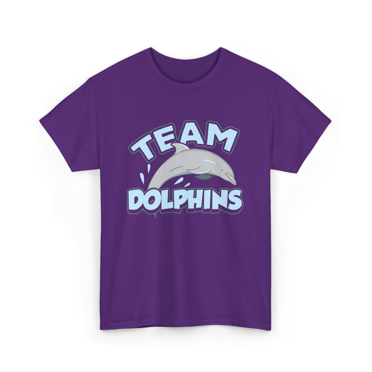 Team Dolphins Dolphin Lover T-Shirt - Purple