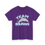 Team Dolphins Dolphin Lover T-Shirt - Purple