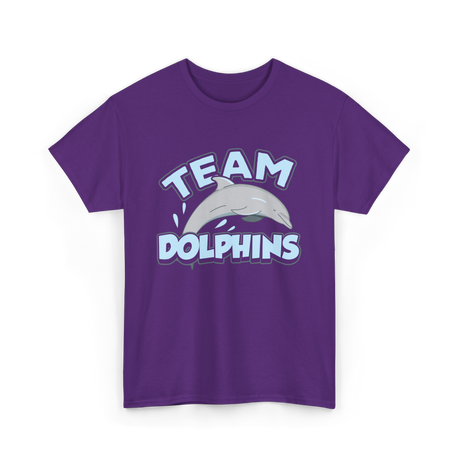 Team Dolphins Dolphin Lover T-Shirt - Purple