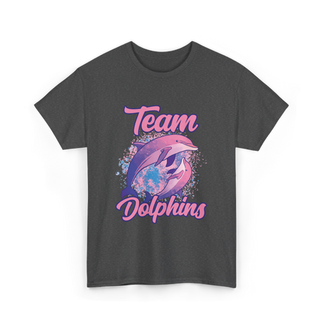 Team Dolphins Dolphin Lover T-Shirt - Dark Heather