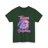 Team Dolphins Dolphin Lover T-Shirt - Forest Green