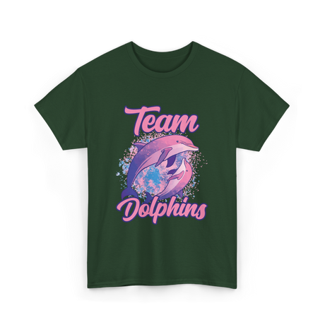 Team Dolphins Dolphin Lover T-Shirt - Forest Green