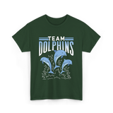 Team Dolphins Dolphin Lover T-Shirt - Forest Green