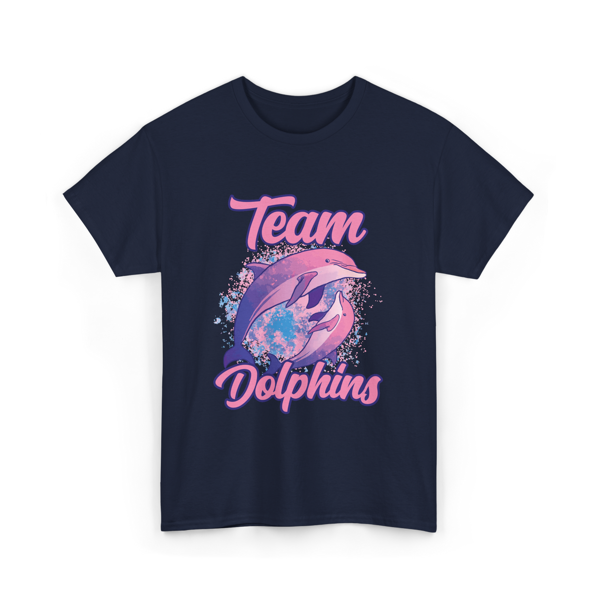 Team Dolphins Dolphin Lover T-Shirt - Navy