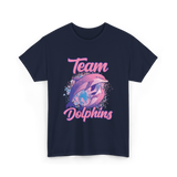 Team Dolphins Dolphin Lover T-Shirt - Navy