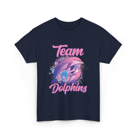 Team Dolphins Dolphin Lover T-Shirt - Navy