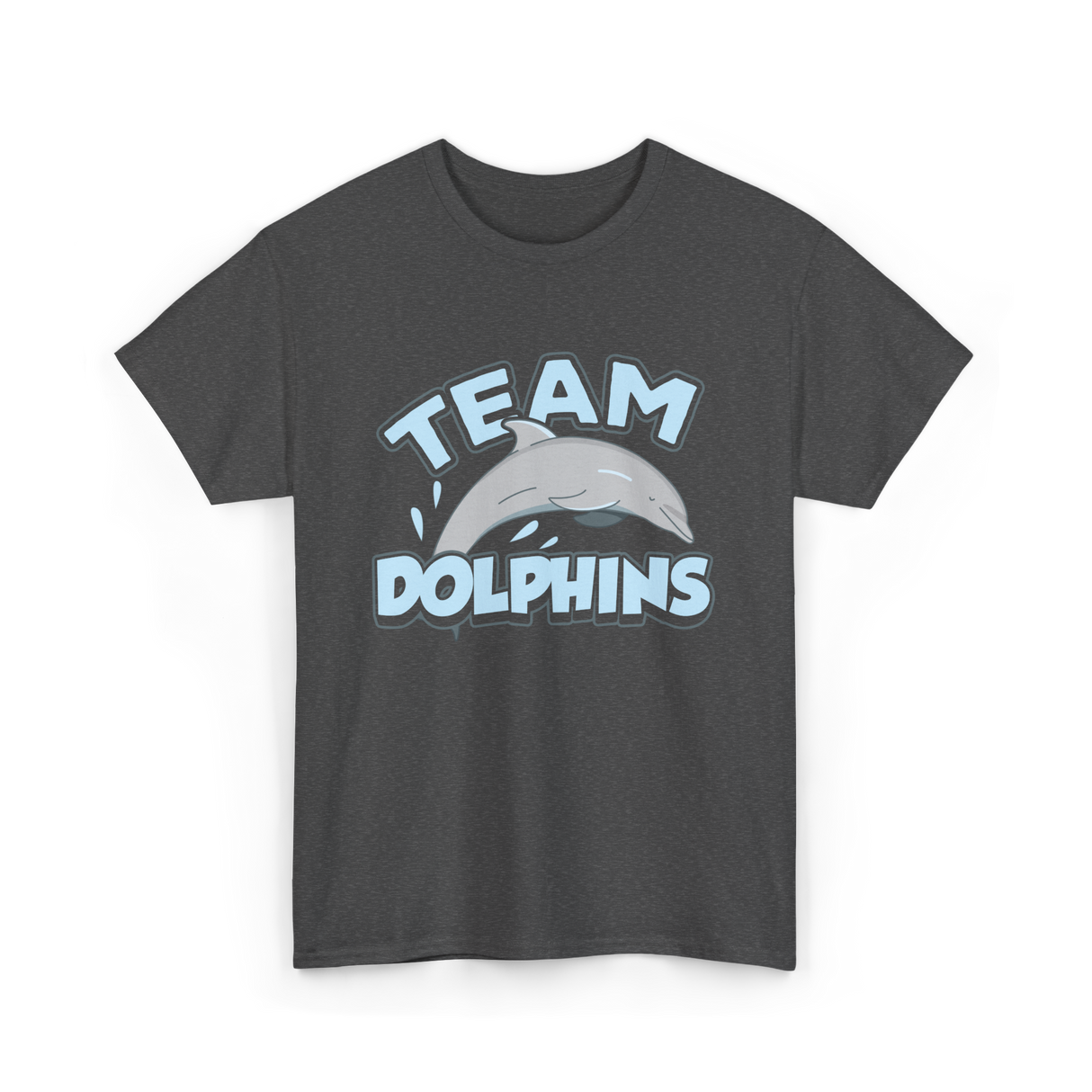 Team Dolphins Dolphin Lover T-Shirt - Dark Heather