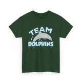 Team Dolphins Dolphin Lover T-Shirt - Forest Green