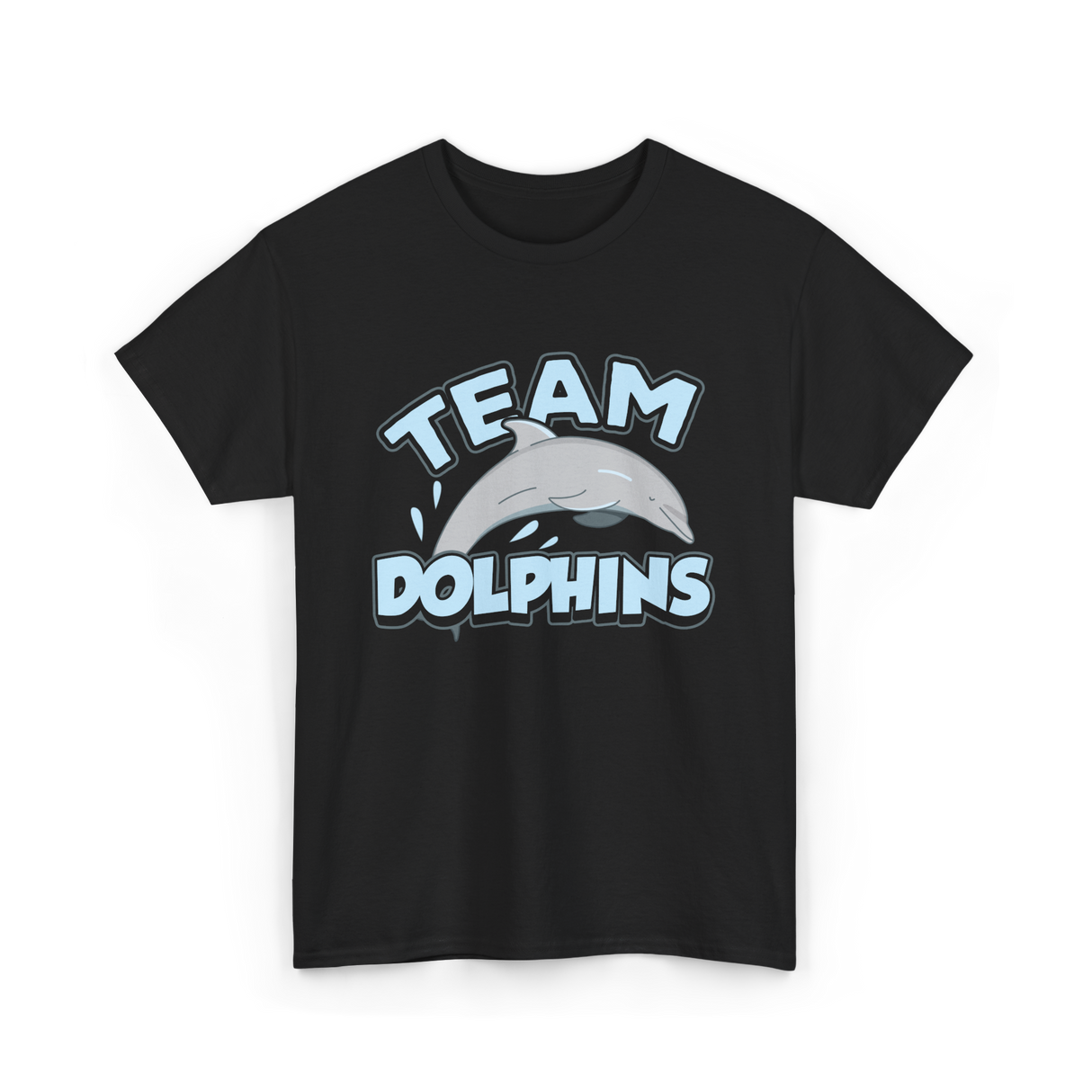 Team Dolphins Dolphin Lover T-Shirt - Black