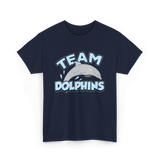 Team Dolphins Dolphin Lover T-Shirt - Navy