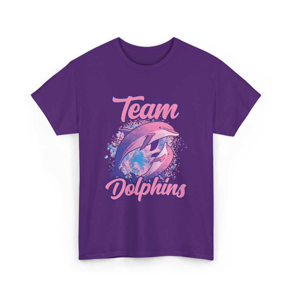 Team Dolphins Dolphin Lover T-Shirt - Purple