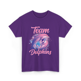 Team Dolphins Dolphin Lover T-Shirt - Purple