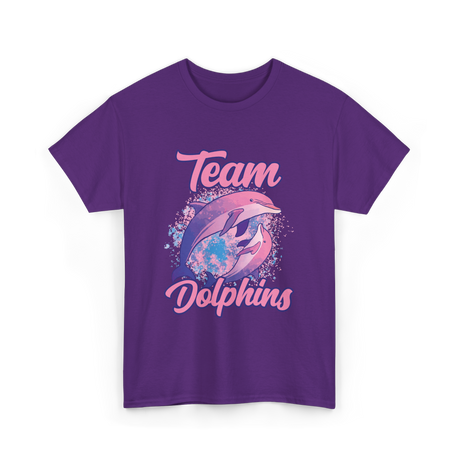 Team Dolphins Dolphin Lover T-Shirt - Purple