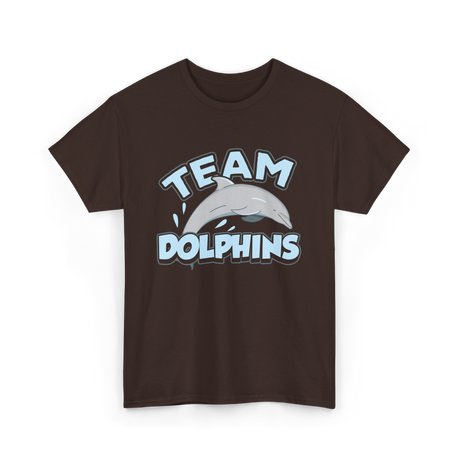 Team Dolphins Dolphin Lover T-Shirt - Dark Chocolate