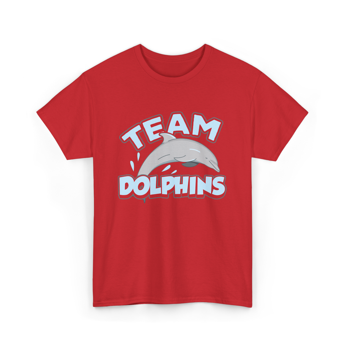 Team Dolphins Dolphin Lover T-Shirt - Red