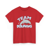 Team Dolphins Dolphin Lover T-Shirt - Red