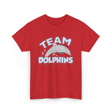 Team Dolphins Dolphin Lover T-Shirt - Red