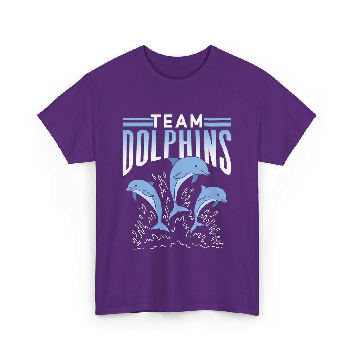 Team Dolphins Dolphin Lover T-Shirt - Purple