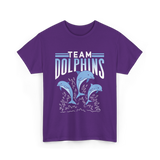 Team Dolphins Dolphin Lover T-Shirt - Purple