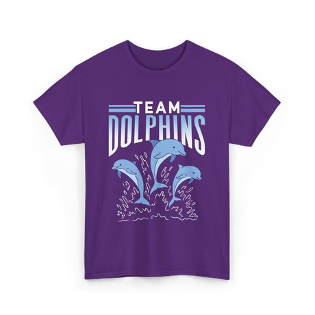 Team Dolphins Dolphin Lover T-Shirt - Purple