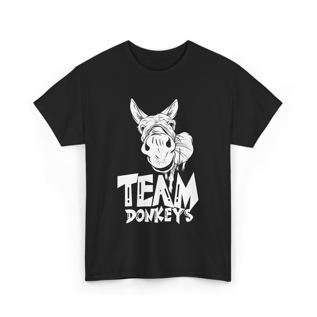 Team Donkeys Animal Farm Donkey T-Shirt - Black