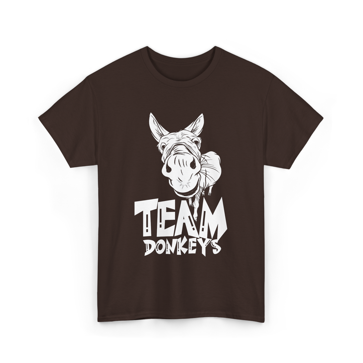 Team Donkeys Animal Farm Donkey T-Shirt - Dark Chocolate