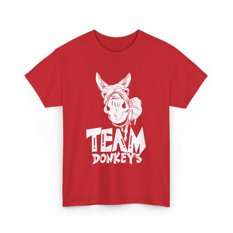 Team Donkeys Animal Farm Donkey T-Shirt - Red