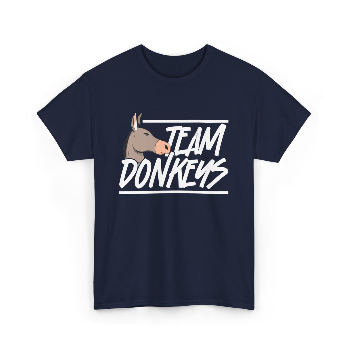 Team Donkeys Donkey Animal Lover T-Shirt - Navy