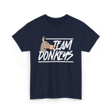 Team Donkeys Donkey Animal Lover T-Shirt - Navy