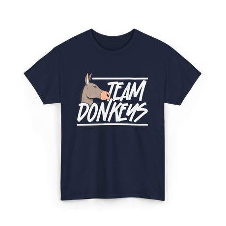 Team Donkeys Donkey Animal Lover T-Shirt - Navy