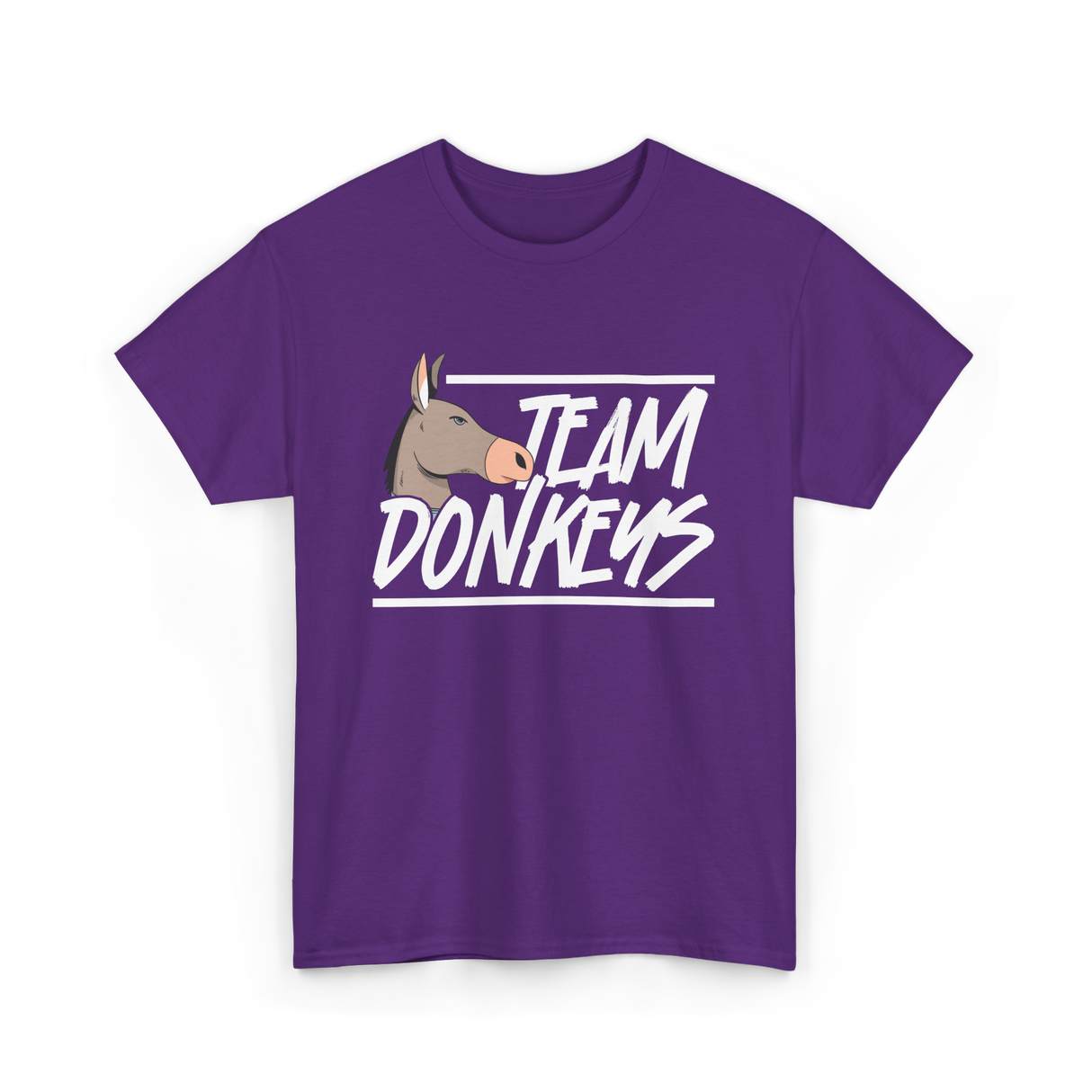 Team Donkeys Donkey Animal Lover T-Shirt - Purple